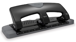 3-HOLE PUNCH, SWINGLINE, DESKTOP, LOW FORCE, 20 SHEET CAPACITY, BLACK/GREY THUMBNAIL